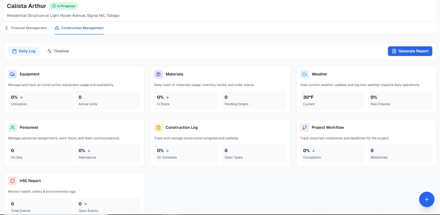 OPI-PM field reporting dashboard